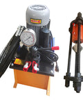 Image of 100 Ton Hydraulic Pin Press For Excavators, Crawler Track Dismantling Tool With Sleeve And Chain Integrated System, showing main unit and accessories.