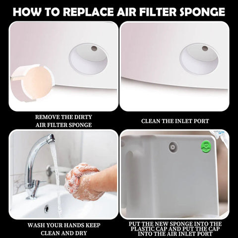 Step-by-step guide on replacing air filter sponge using Must Have Pro Grade 20 Pack Replacement Air Filter Sponges For Compressors