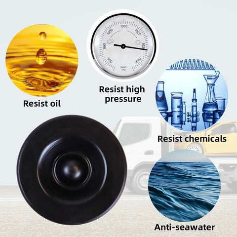4 Pack Trailer Hub Dust Caps Rubber Grease Plugs For Ez Lube Style Hubs 85 1 Cap with resistance to oil, pressure, chemicals, seawater