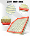 Premium Engine Air Filter Compatible With Chevy Colorado Trail Lt Z71 Zr2 And Gmc Canyon At4 At4X Denali 2023-2024 close-up view showing sturdy mesh design.