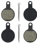 Set of four black disc brake pads for Tektro IOX/Novela MTB brakes with two retention pins
