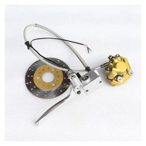 Z50R Hydraulic Front Brake Caliper Disc Kit For Monkey 50cc Bikes with brake lever, caliper, and disc rotor
