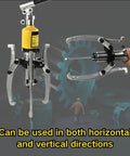 20 Ton Hydraulic Gear Puller Set with Wheel Bearing Puller Kit and Separator shown in action vertically and horizontally