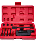 Heavy Duty Chain Breaker Tool Kit With Rivet Cutter And Roller Chain Link Removal For Motorcycle, Bike And ATV Chains, 13 Piece Set