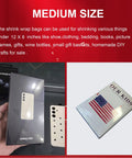 Crystal Clear 100 Count Heat Shrink Pouches Solid Bang For Your Buck Shrink Wrap Bags for items under 12 x 8 inches.