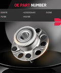 Rear Wheel Bearing And Hub Assembly 2 Pack For 5 Lug Vehicles Fits Acura TL 2004 2008 And Honda Accord 2006 2007 Durable