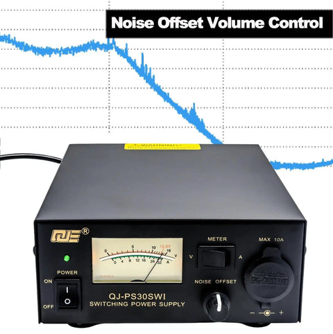 Beefy 13.8V 30A Bench Switching Power Supply For Ham Radios Regulated Analog DC Source with Noise Offset Control