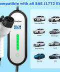 Level One And Two EV Charger 16 Amp 17 Ft Cable Portable Electric Vehicle Charging Station Sae J1772 Compatible with various EV models.