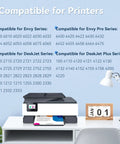 67XL Black And Color Ink Cartridges Combo Pack for DeskJet and Envy Series Printer Compatibility Chart
