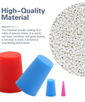 Grab This Awesome 110 Piece Silicone Plug Kit With Eight Diverse Sizes And Super Cool Colors For Painting, Powder Coating, And High Heat Protection That Truly Slaps. silicone plugs in red, blue, and pink