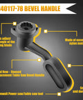 Top Shelf Replacement Table Saw Bevel Handle For Dewalt Dw745 DWE7480 Butter Smooth Tilt Angle Control Knob showing nylon build and adjustment features.