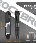 14 In 1 Bike Multitool Kit With Mini Ratchet Wrench, Tire Levers, shown with size dimensions and product details