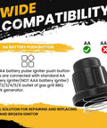 AA Battery Push Button Igniter Cap Replacement With Spring For Gas Grills And BBQs, Spark Generator Part