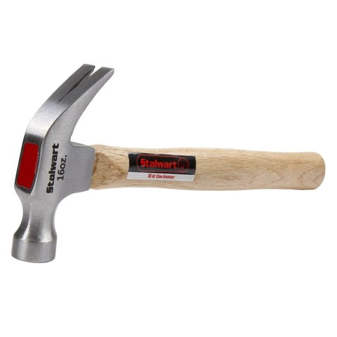 16 Ounce Claw Hammer Handy For DIY And Woodworking With Natural Wood Anti Vibration Handle And Drop Forged Steel Head Lightweight Durable Framing Hammer For Home Projects Repairs And Everyday Use - Side View