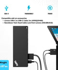 Next Level Thunderbolt 4 Docking Station For USB C Laptops Offering Seamless Dual 4K Monitor Hookup And Rapid Power Delivery, connected to a laptop.