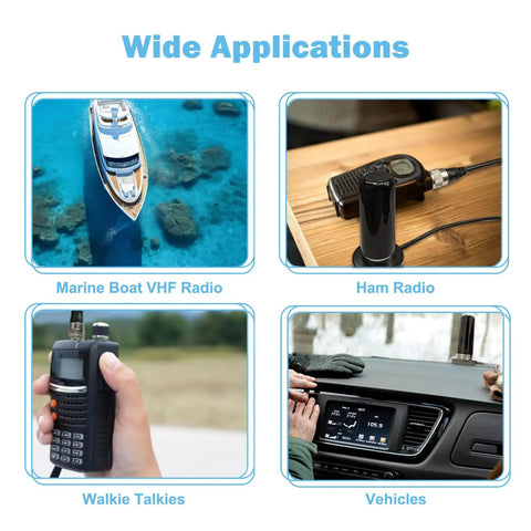 Go-To Dual Band Vehicle Ham Radio Antenna For VHF 136-174 MHz And UHF 400-470 MHz With Beefy Large Magnetic Base applications