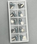 Round Carbide Brake Lathe Bits 10 Pack Positive Rake Style 940610 Replacement Part For Rotor And Drum Brakes With Screws Included