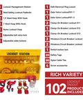 Heavy Duty Lockout Tagout Station Kit 102 Pack Electrical Safety Lockout Padlocks Hasps Valve And Gate Lockout Gear
