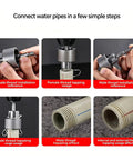 Turn Your Electric Drill Into A PVC Pipe Threading Machine With This Hex Shank Compatible Threader Tool in action showing thread tapping.