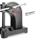 Tough As Nails 3 Ton Arbor Press Heavy Duty Cast Iron Manual Shop Press showing lever and workspace for pressing tasks.