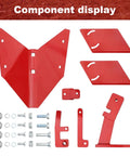 Component parts of 15683 Rear Tine Tiller Furrower Kit With Removable Adjustable Wings for Earthquake Rototillers