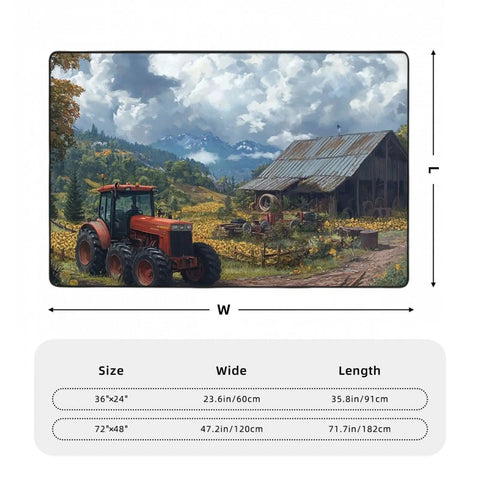 Farmhouse Tractor Area Rug 36x24 Inch Soft Non Slip Floor Mat For Living Room Doormat Large Modern Carpet Machine Washable