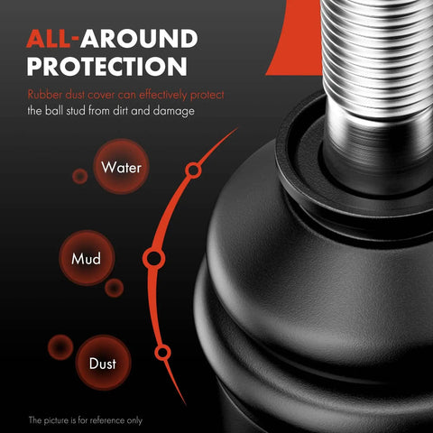 Front Lower Ball Joint For Honda Accord 2003 2007 And Acura TSX 2004 2008 Driver Side And Passenger Side Left Right Replacement With OEM Style Drop In Fit Designed For Better Steering And Alignment Direct Bolt In No Modifications Required, rubber dust cover