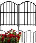 Arched Garden Fence Border Panels 17 Inch By 10 Foot 10 Pack Rustproof Metal No Dig Fence For Dogs Doggie Barrier Flower Bed Edging