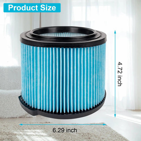 VF3500 HEPA Vacuum Filter Replacement For 3 To 4.5 Gallon Wet Dry Shop Vacuums Beefy, Heavy Duty Filtration