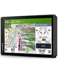 XT3 6 Inch Rugged Motorcycle GPS With Lean Angles And Group Rides screen showing map and lean angle data.