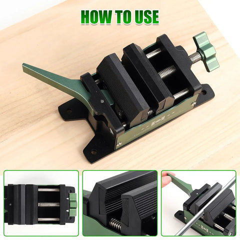 One-Second Quick-Release Golf Club Regripping Pro Kit Aluminum Vise Clamp For Shaft Replacement And Grip Removal shown on table