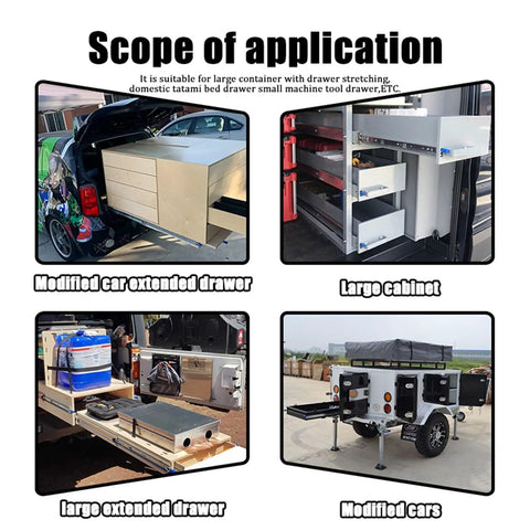 Heavy Duty Full Extension Drawer Slides Featuring A Secure Lock And Rock Solid Ball Bearings Built Tough for modified car drawers, 38 inch.