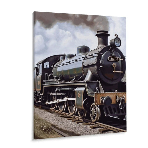 Steam Locomotive Train Poster On Cotton And Linen Hanging Wall Decor For Living Room And Bedroom Modern Framed Artwork With Rich Colors Durable Print Perfect Gift For Train Fans And Vintage Home Decor