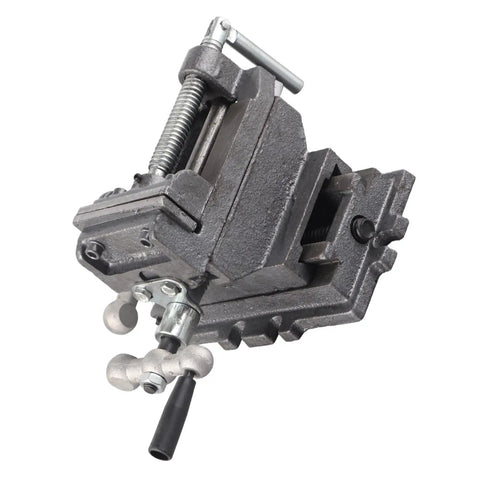 Heavy Duty 3 Inch Bench Vise With Reinforced Cast Iron Base And Powder Metallurgy Jaws For Milling Drilling Machines Smooth Grip Workholding Tool, top view showing robust design and components.
