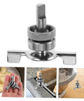 Replacement Bread Machine Paddle Blade For Effortless Dough Mixing At Home, Durable metal tool shown with dough and bread
