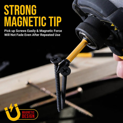 20-Piece Phillips Bit Set Size Two For Impact Drivers, 2 Inch S2 Alloy Steel With Magnetic CNC Machined PH2 Tips in use