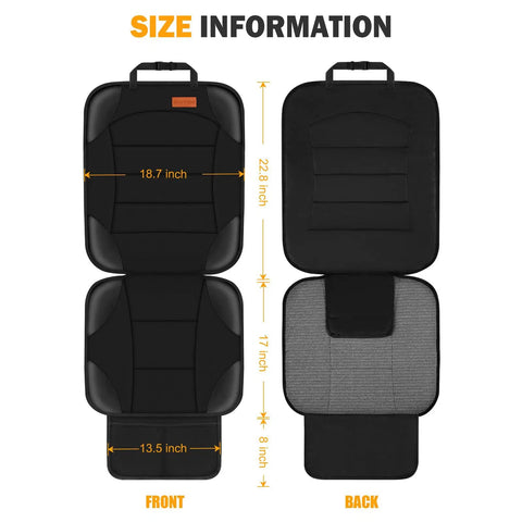 Kid Friendly Car Seat Protector For Child Seats, Waterproof Seat Cover For Leather And Fabric Cars, size dimensions