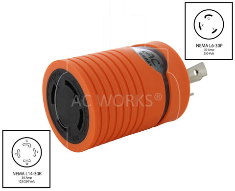 6-50 Welder Adapter Kit For Generators And Welders L14-30P To 6-50R L14-20P To 6-50R And 14-50P To 6-50R Conversion 30/50 Amp 125/250V
