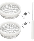RV Furnace Vent Screen Kit For Camper With Stainless Steel Mesh Screens And Bug Screen Covers, springs, installation tool