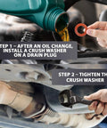 Using 15 Pc Oil Drain Plug Crush Rubber Washer Gasket Seal Kit 14mm Replacement For Mopar Vehicles 2003 To 2023 installation steps.