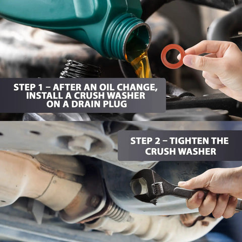 Using 15 Pc Oil Drain Plug Crush Rubber Washer Gasket Seal Kit 14mm Replacement For Mopar Vehicles 2003 To 2023 installation steps.