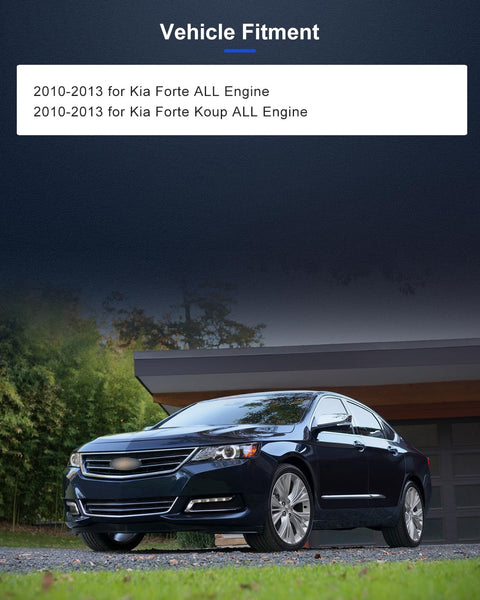 Vehicle fitment showing compatibility for Kia Forte 2010-2013 and Forte Koup 2010-2013 models.