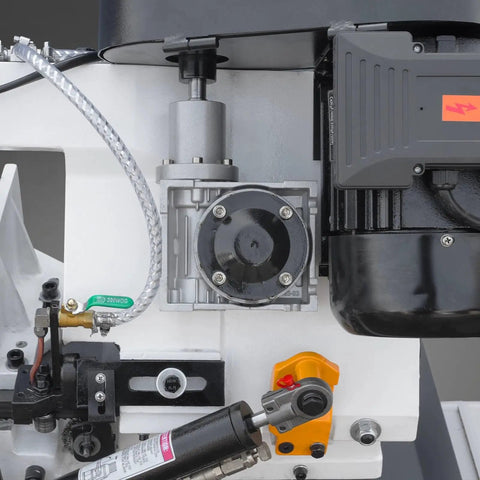 Close-up of hydraulic feed system on 9 Inch Metal Cutting Band Saw With 4 Speed Settings 1.5HP Dual Voltage 115V And 230V