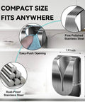 Magnetic Towel Hook Holder Set For Refrigerator And Kitchen Super Strong Magnets Keep Towels Secure Stainless Steel Dish Rag Hanger