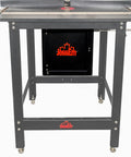 Killer Dual Intake Dust Box For Router Table Rig Equipped With Heavy Duty Dual Ports and Fast Shop Vac hookup under router table.