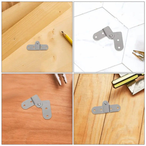 Heavy Duty Folding Hinge Kit For Tables And Ladders, 6 Pack Iron Chicken Mouth Style Hinges on various surfaces