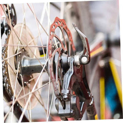 Heavy Duty Mechanical Disc Brake Kit With Front And Rear Rotors And Thick Pads For Mountain Bike showing rotor and caliper close-up.