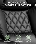 Big And Tall Leather Office Chair With Footrest High Back Ergonomic Gaming Chair Pocket Spring Lumbar Support detail