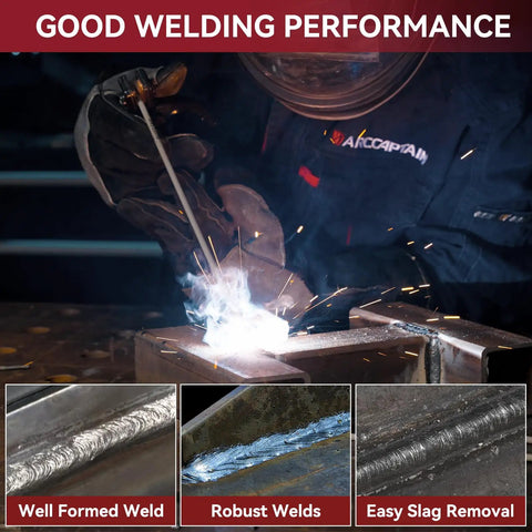 E6013 Welding Rod For Carbon Steel Three Thirty Second Inch Diameter Two Pound Electrodes With Smooth Arc Start And AC DC Compatibility Ideal For Home Shop And Pro Welders in action