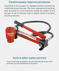 8 Ton Hydraulic Knockout Punch Set For Electrical Conduit And Metal Sheets, 1/2 To 2 Inch Dies Included, featuring red hydraulic pump
